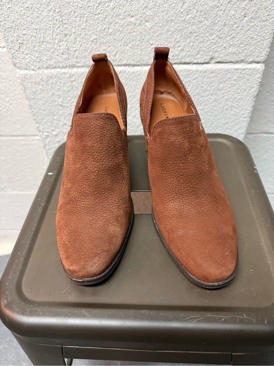 Lucky Brand Shoes - Lucky Brand Women's Rust Brown Suede Ankle Slip-On Booties